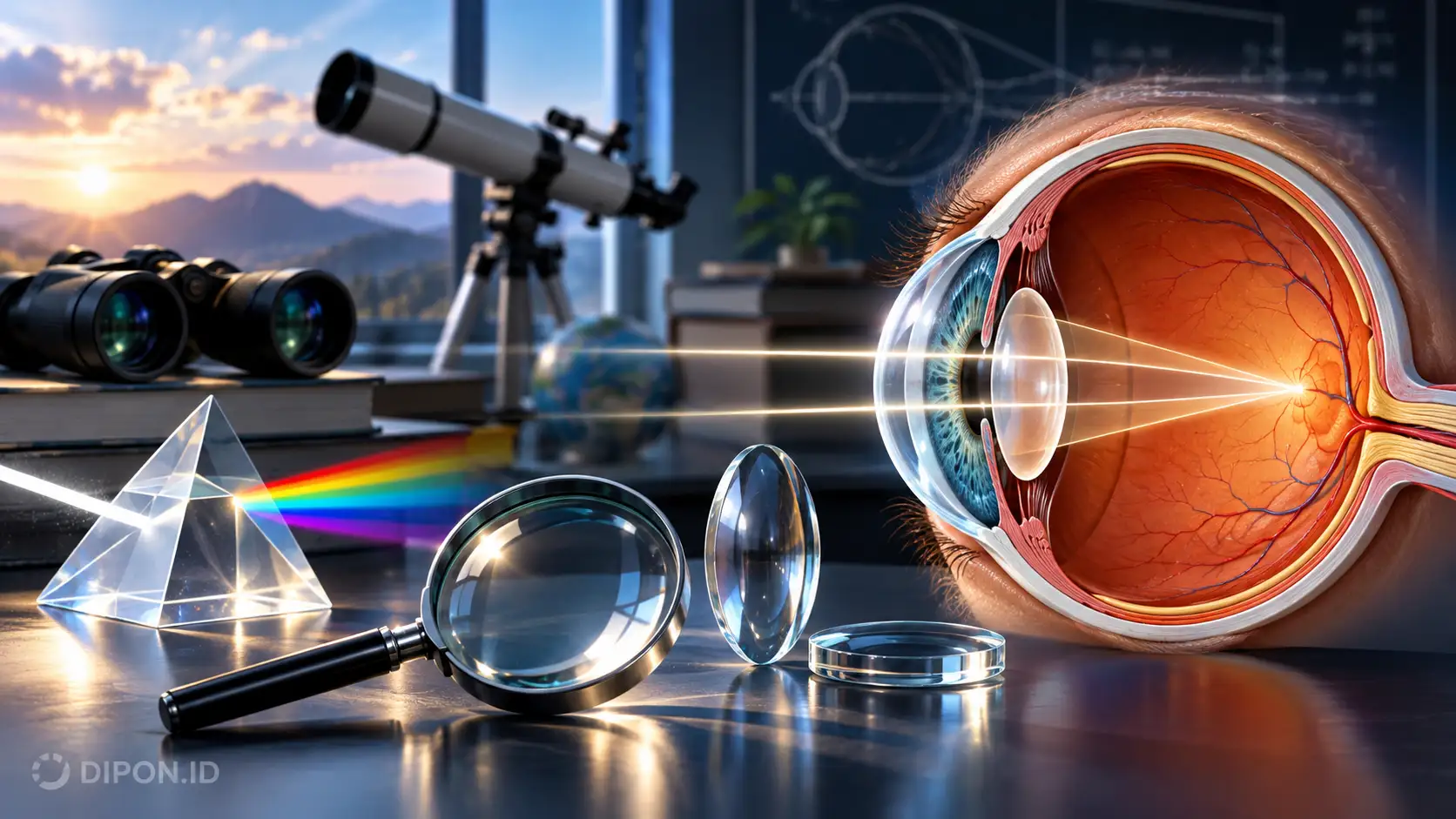 Sifat Cahaya dan Alat Optik dalam Mekanisme Penglihatan Mata