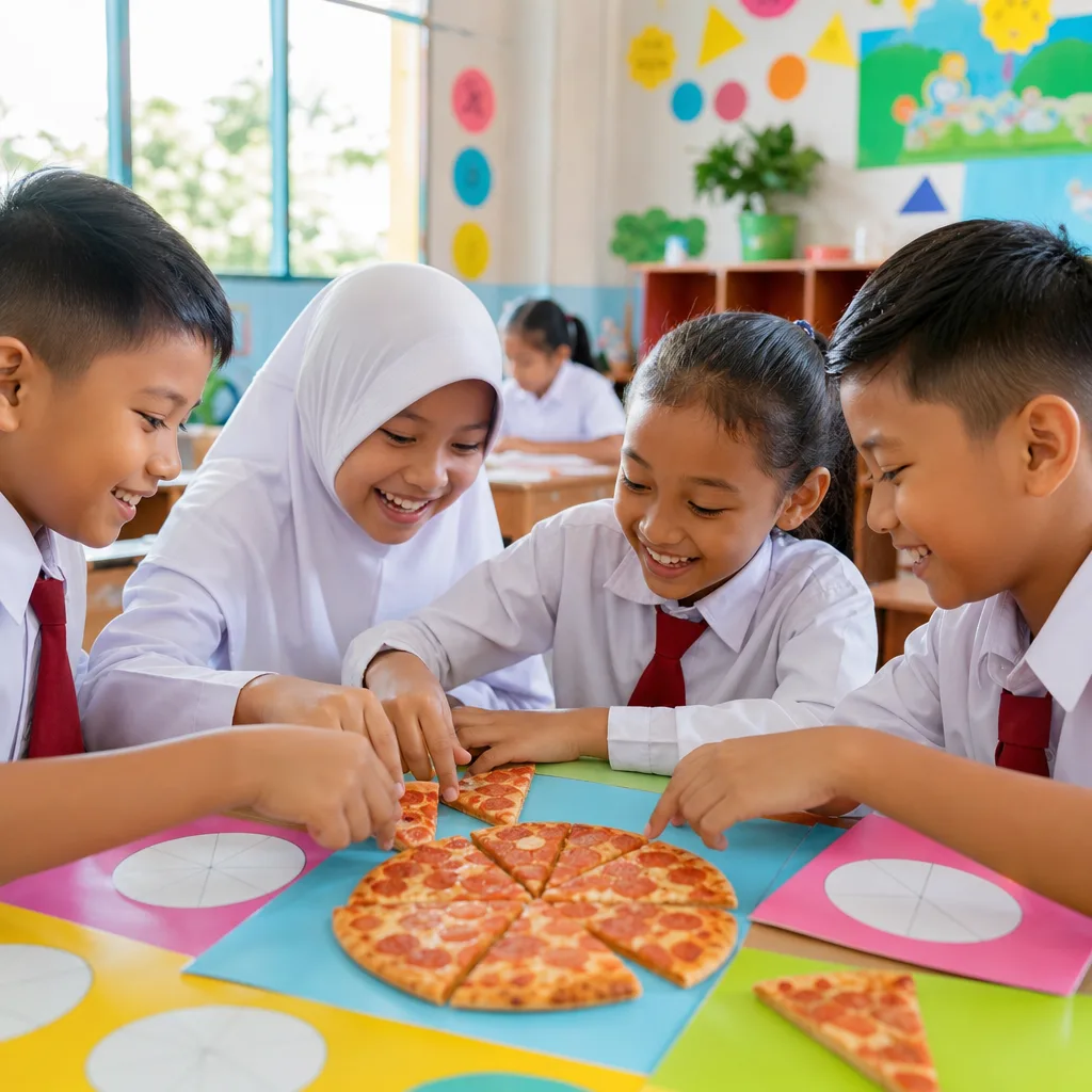 Trik Asyik Memahami Pecahan Pizza dengan Mudah